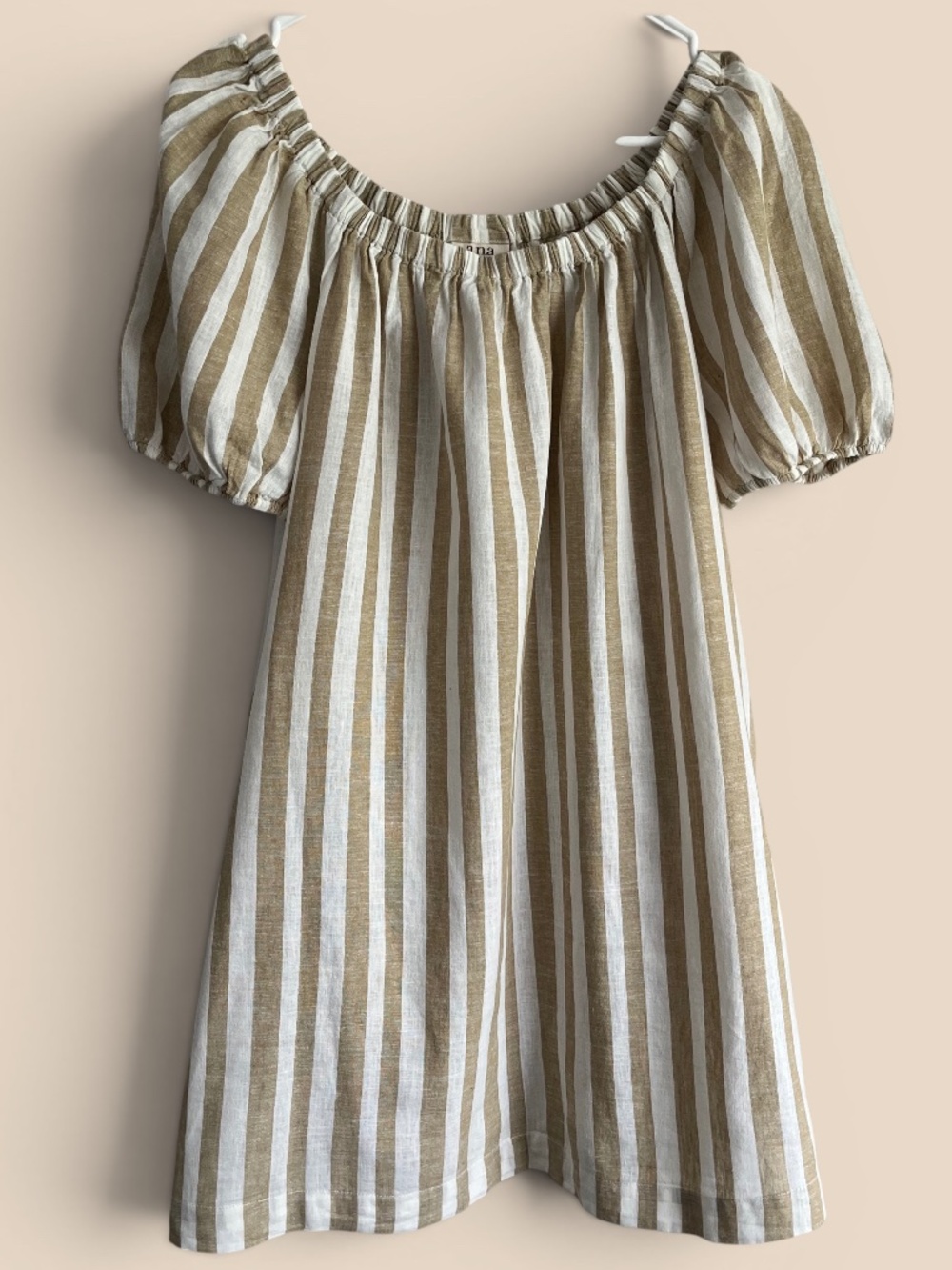 a.n.a. Linen Cotton Tunic Mini Dress Beach Coverup Size S NWT